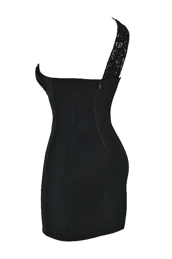 House Of CB LilyBlack Lace Mini Dress 8211 SALE Black Women Bodycon Dresses