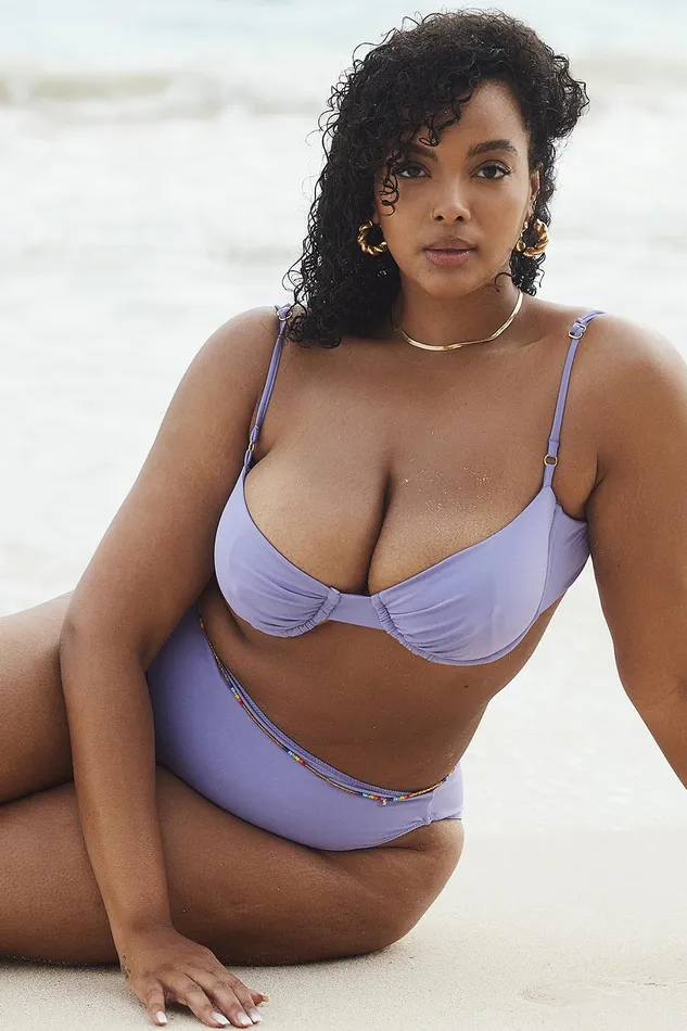 House Of CB MykonosViolet High Waist Bikini Bottom Violet Women