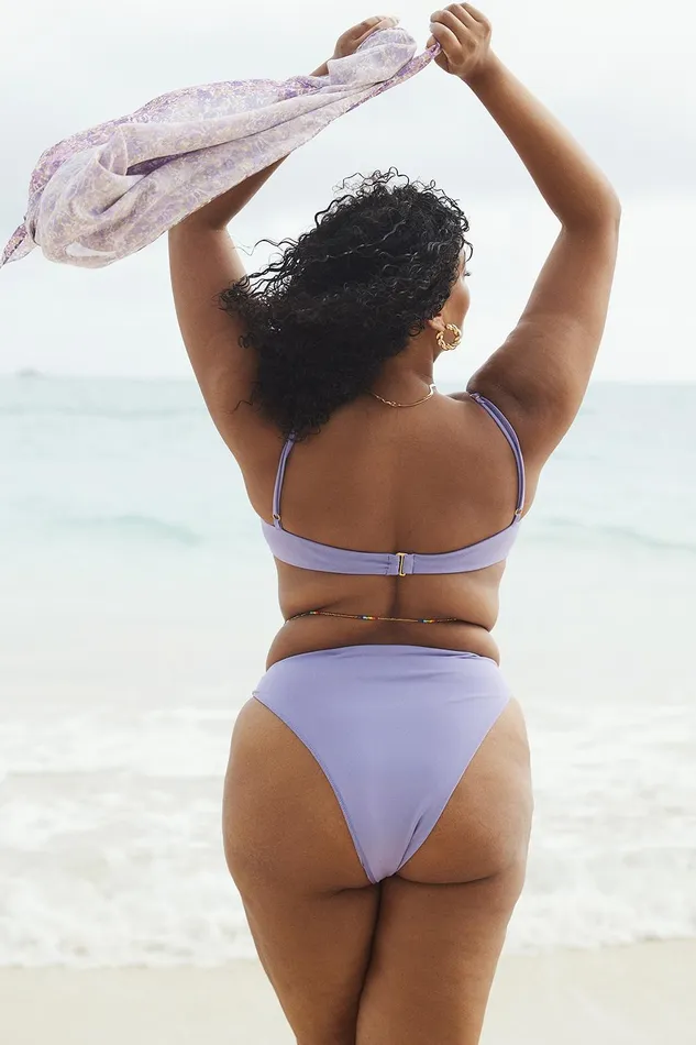 House Of CB MykonosViolet High Waist Bikini Bottom Violet Women