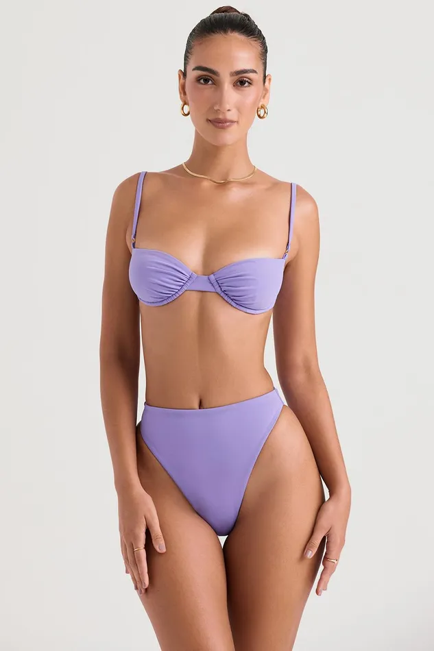 House Of CB MykonosViolet High Waist Bikini Bottom Violet Women