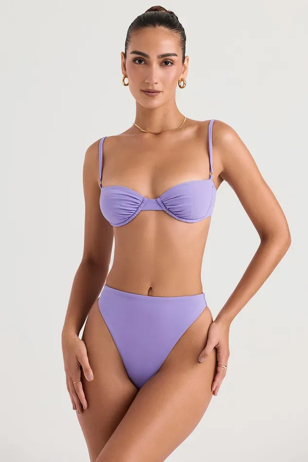House Of CB MykonosViolet High Waist Bikini Bottom Violet Women