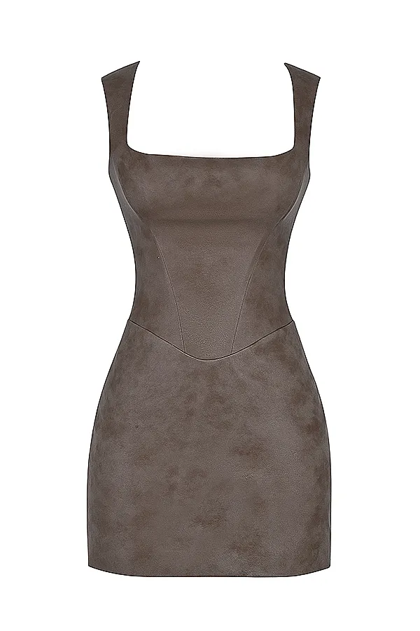 House Of CB PandoraMocha Corset Mini Dress Mocha Women Corset Dresses