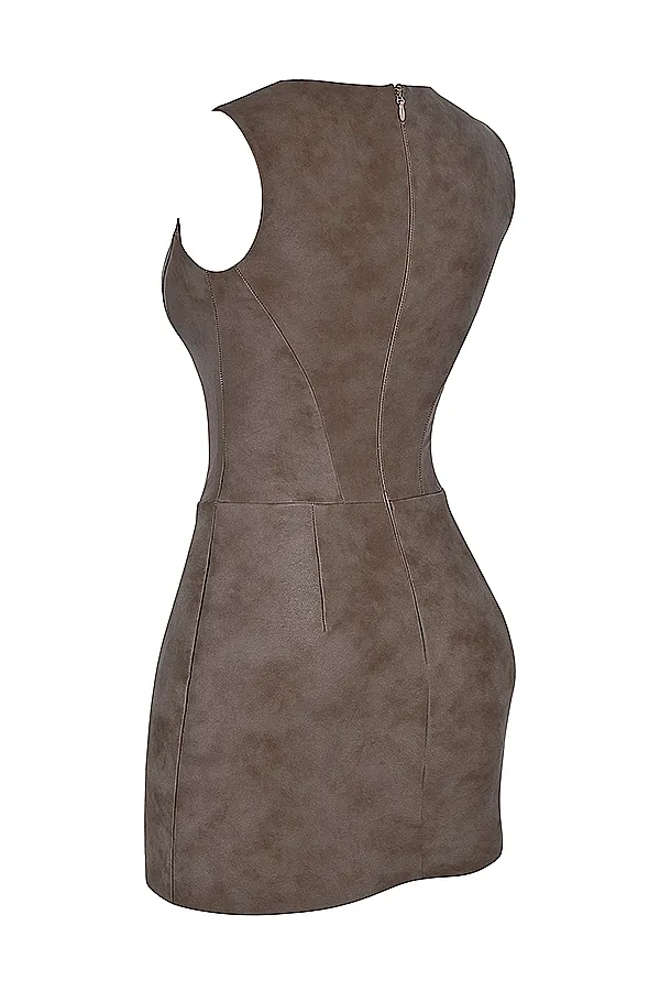 House Of CB PandoraMocha Corset Mini Dress Mocha Women Corset Dresses
