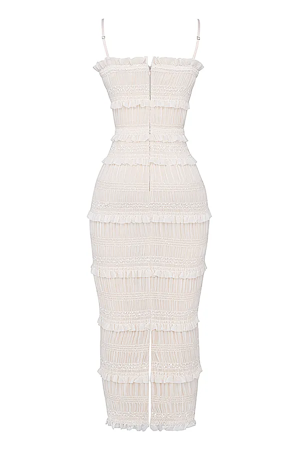 House Of CB SolanaIvory Sequin Pleat Maxi Dress Ivory Women Bodycon Dresses