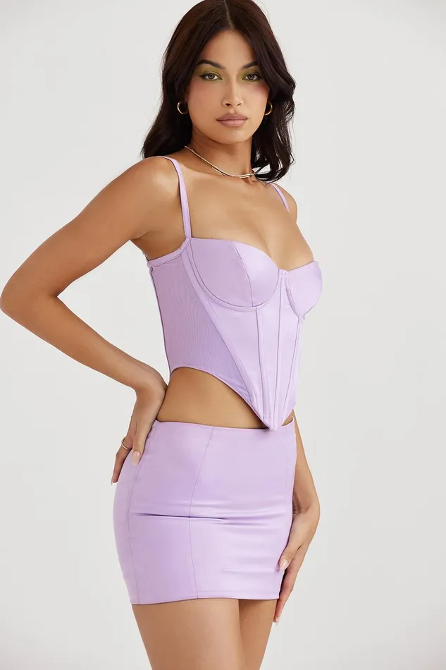 House Of CB TamsinOrchid Satin Corset 8211 SALE Orchid Women Corsets
