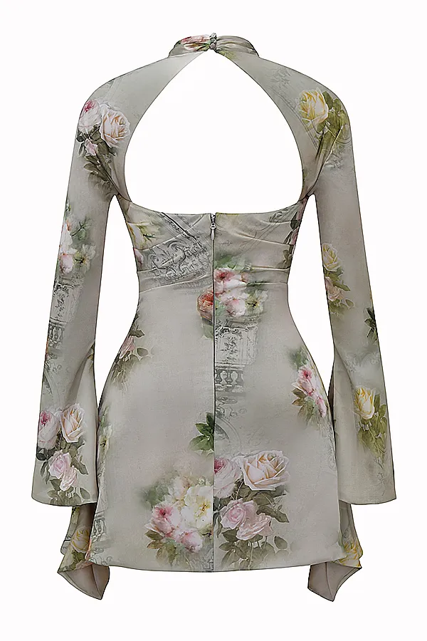 House Of CB ToiraVintage Floral Draped Corset Dress Vintage Women Corset Dresses