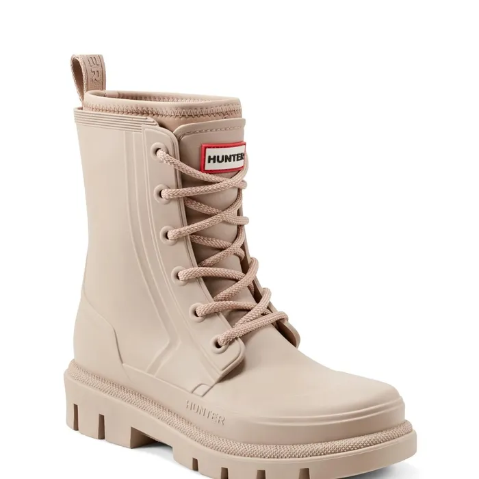 Hunter Boots Diana Waterproof LaceUp Rain Boots Medium Natural Women Short and Ankle Boots Hunter Boots Diana Waterproof LaceUp Rain Boots Medium Natural Women Short and Ankle Boots