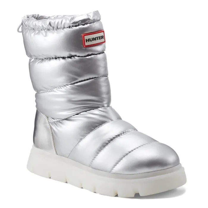 Hunter Boots Maribel Lug Sole Insulated Waterproof Snow Booties Silver Women Insulated and Snow Boots Hunter Boots Maribel Lug Sole Insulated Waterproof Snow Booties Silver Women Insulated and Snow Boots