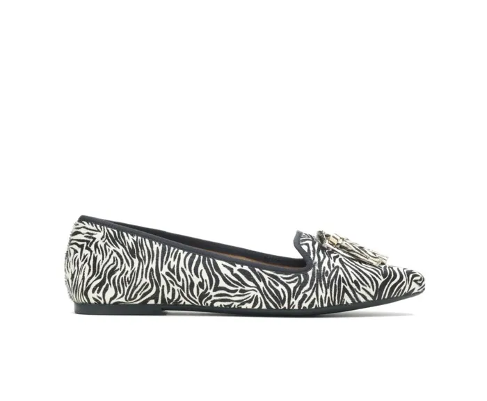 Hush Puppies Flats and SlipOns Women Sadie Tassel SlipOn Zebra Calf Hair