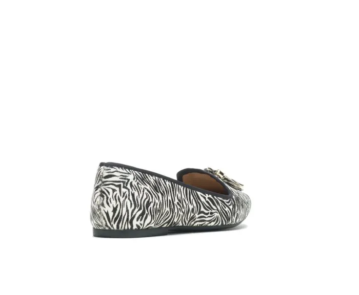 Hush Puppies Flats and SlipOns Women Sadie Tassel SlipOn Zebra Calf Hair Hush Puppies Flats and SlipOns Women Sadie Tassel SlipOn Zebra Calf Hair