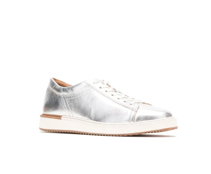 Hush Puppies Sneakers Women Sabine Sneaker Silver Metallic Leather Hush Puppies Sneakers Women Sabine Sneaker Silver Metallic Leather