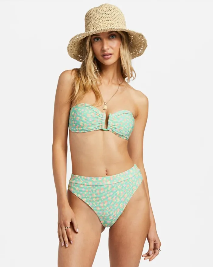 I Sea You Tanlines Bandeau Bikini Top Spearmint Women Billabong Bikinis