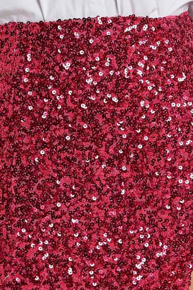 Ingrid Mini Skirt 8211 Sequin Skirt In Fuchsia Women Showpo Skirts