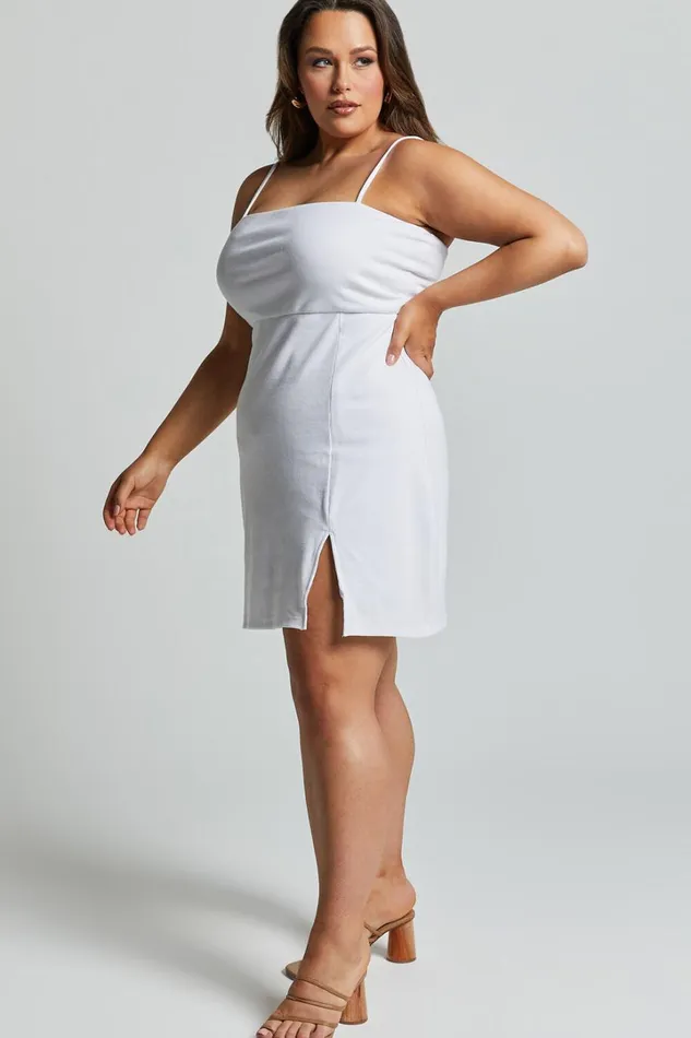 Island Babe Mini Dress 8211 Strappy Bodycon Dress In White Women Showpo Basics