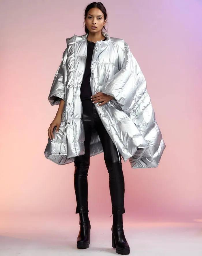 Jackets and Coats Women Cynthia Rowley Chrome Puffer Jacket
