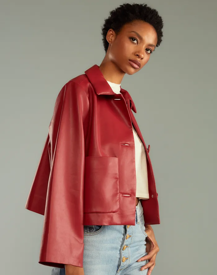 Jackets and Coats Women Cynthia Rowley Vegan Leather Jacket