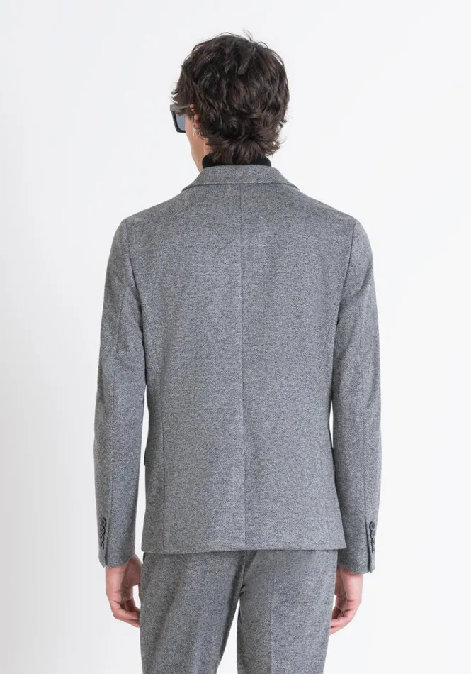 Jackets And Gilet Men Antony Morato Super Slim Fit Grey 034Ashe034 Jacket In Soft Elastic Viscose Medium Gray Melange