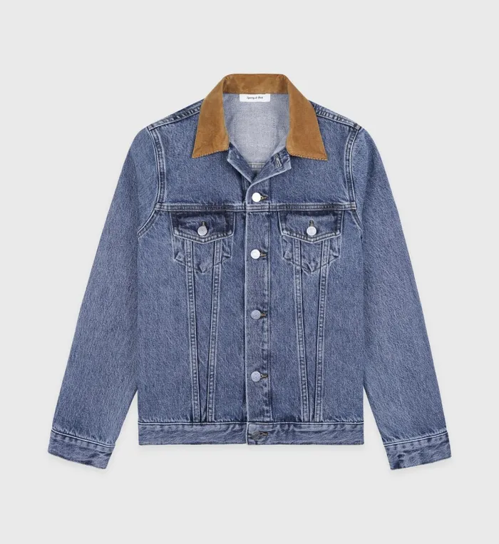 Jackets Women Sporty and Rich Denim Jacket 8211 Medium Blue