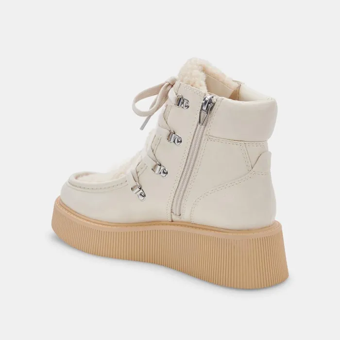 Jasmin Boots Ivory Leather Women Dolce Vita Boots and Booties