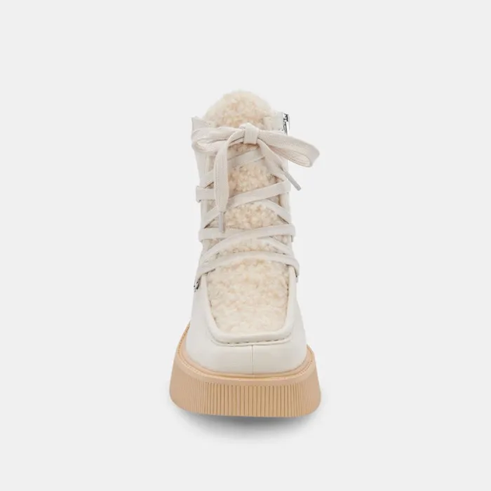 Jasmin Boots Ivory Leather Women Dolce Vita Boots and Booties