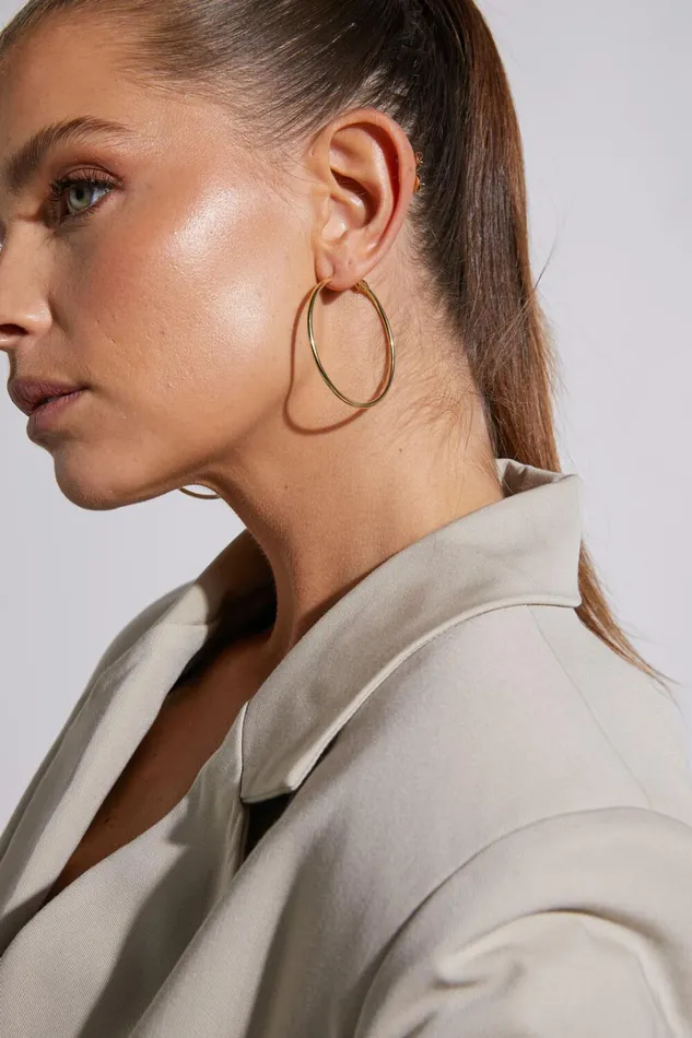 Jaxson Hoop Earrings In Gold Women Showpo Earrings Jaxson Hoop Earrings In Gold Women Showpo Earrings