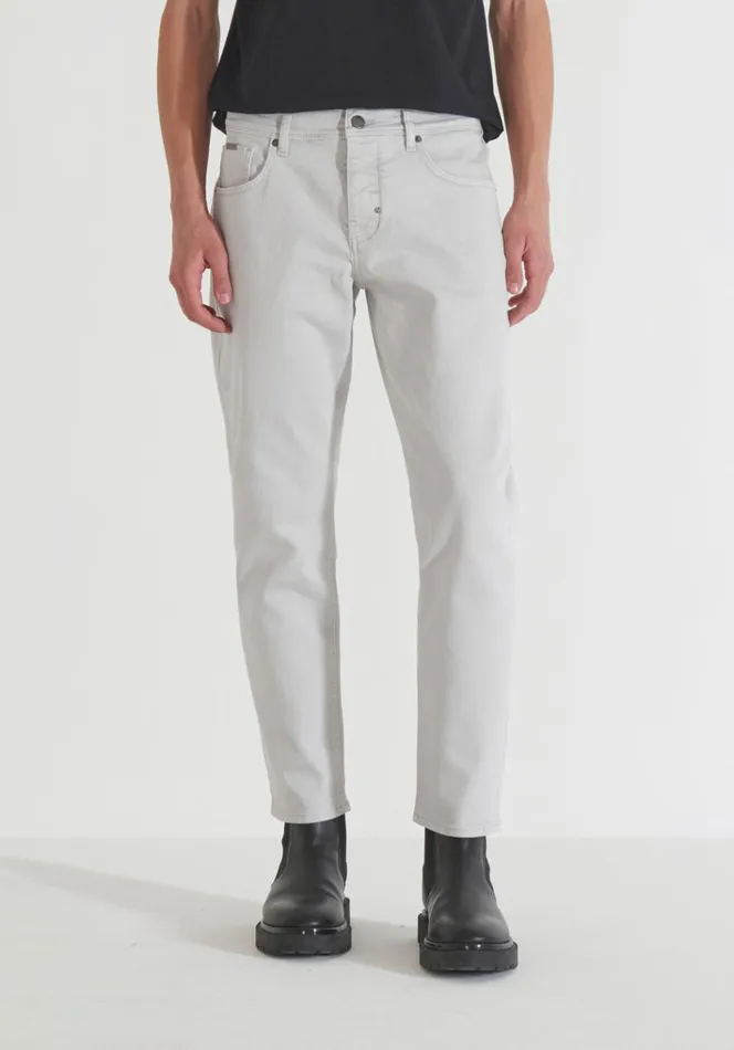 Jeans Men Antony Morato Argon Slim Fit Ankle Length Jeans In Vintage Coloured Denim Ice Jeans Men Antony Morato Argon Slim Fit Ankle Length Jeans In Vintage Coloured Denim Ice