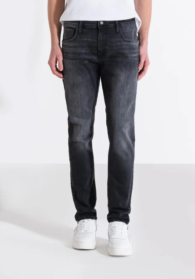 Jeans Men Antony Morato Kurt Tapered Fit Comfort Jeans In Stretch Denim Black