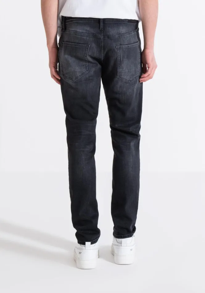 Jeans Men Antony Morato Kurt Tapered Fit Comfort Jeans In Stretch Denim Black