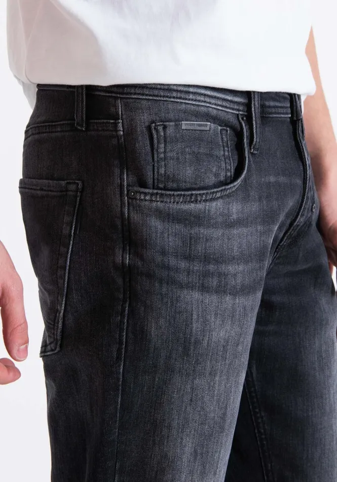 Jeans Men Antony Morato Kurt Tapered Fit Comfort Jeans In Stretch Denim Black