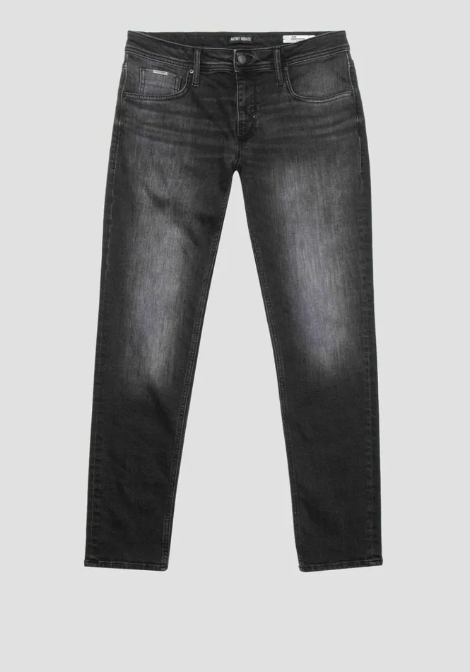 Jeans Men Antony Morato Kurt Tapered Fit Comfort Jeans In Stretch Denim Black