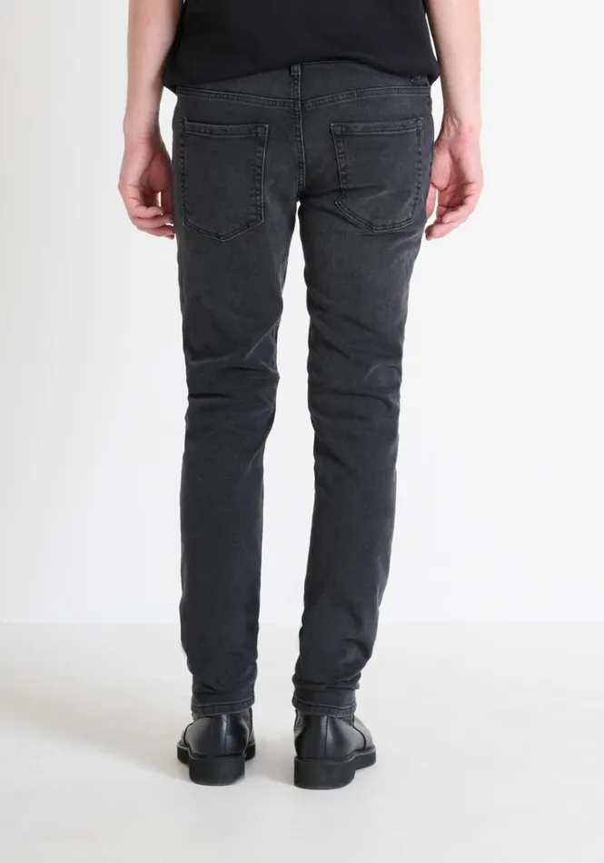 Jeans Men Antony Morato Ozzy Tapered Fit Iconic Jeans In Black Stretch Denim Black Jeans Men Antony Morato Ozzy Tapered Fit Iconic Jeans In Black Stretch Denim Black