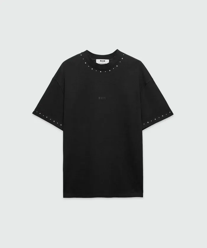 Jersey TShirt With Studs Men MSGM Tshirts