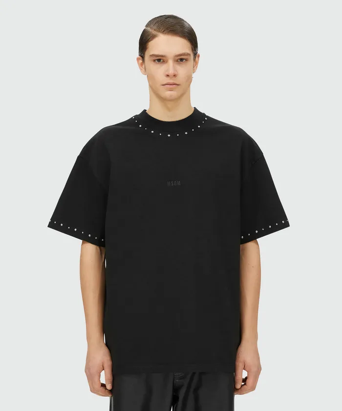 Jersey TShirt With Studs Men MSGM Tshirts