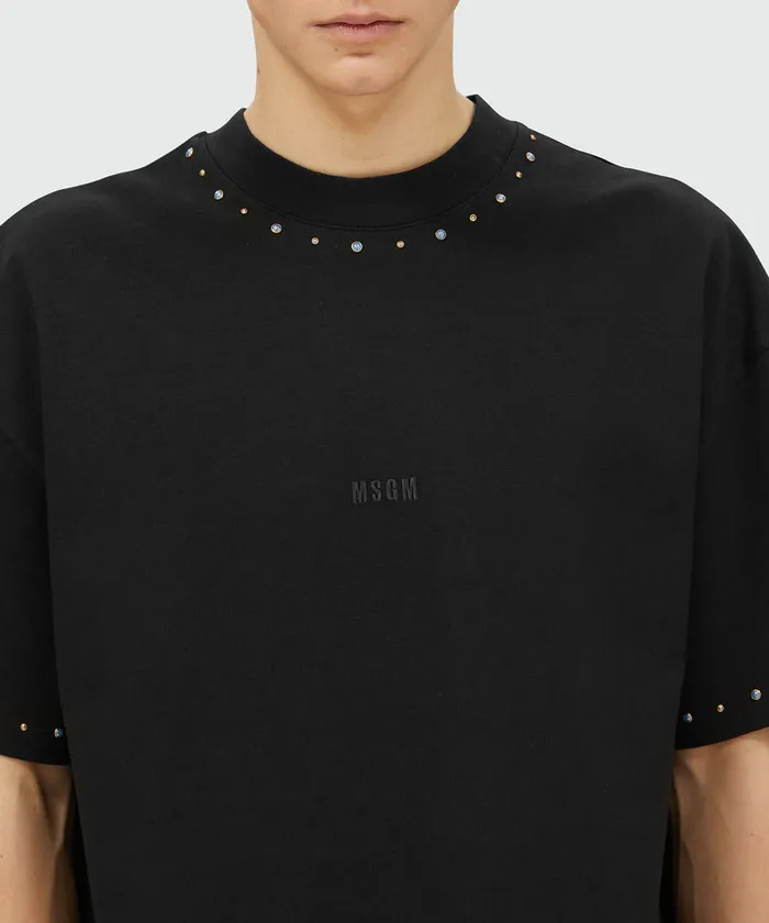 Jersey TShirt With Studs Men MSGM Tshirts