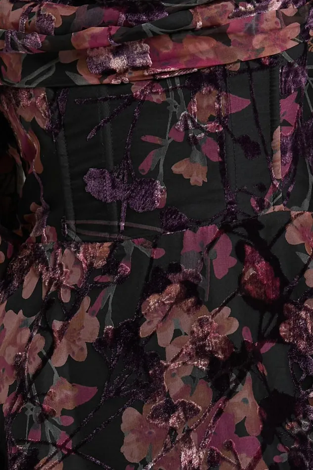 Jessell Mini Dress 8211 Long Sleeve Cowl Corset Dress In Burnt Out Floral Women Showpo Curve Clothes Jessell Mini Dress 8211 Long Sleeve Cowl Corset Dress In Burnt Out Floral Women Showpo Curve Clothes