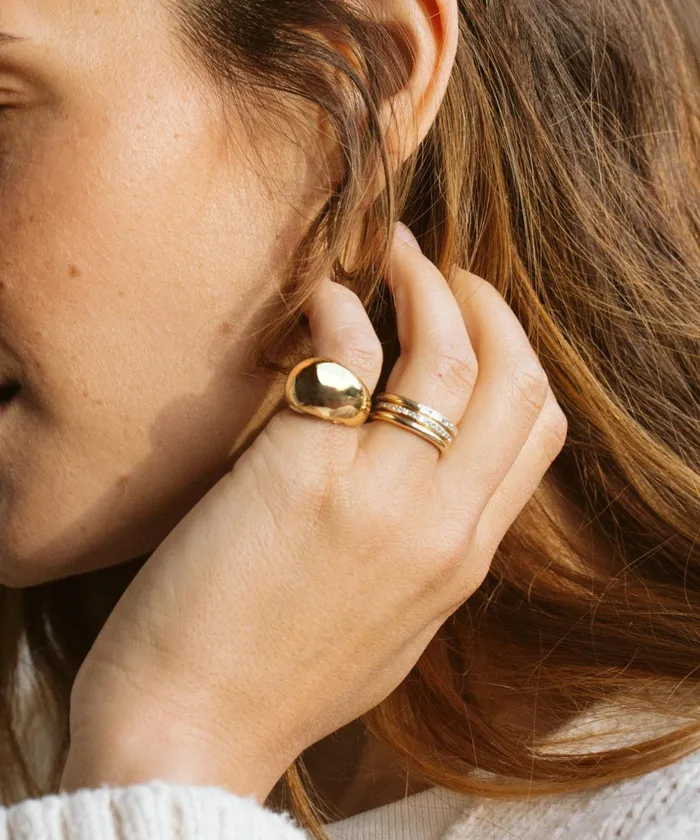 Jewelry Women Jenni Kayne Felix Dome Ring Gold