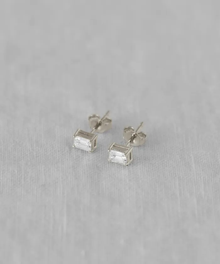Jewelry Women Jenni Kayne Ivy Emerald Cut Studs White Gold