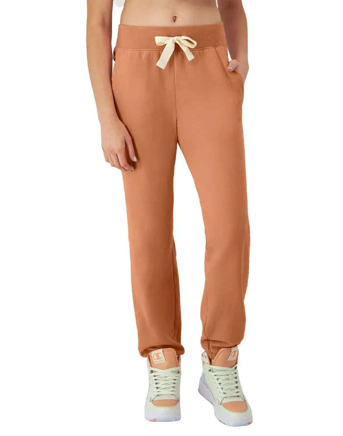 Joggers Vintage Wash C Logo 27034 Comfort Wash Canyon Red Women Champion Pants