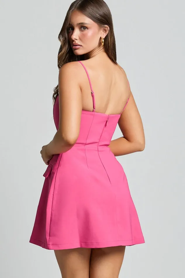 Katia Mini Dress 8211 Strappy Corset A Line Dress In Pink Women Showpo Dresses