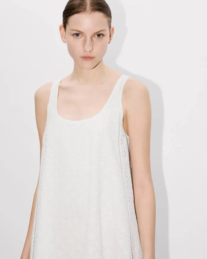 Kenzo Dresses And Skirts Women Boke Flower Broderie Anglaise039 Dress Off White
