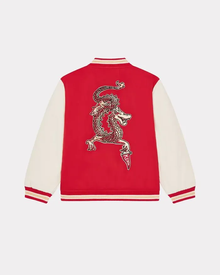 Kenzo Jackets And Coats Kids Year Of The Dragon039 Embroidered Reversible Jacket Medium Red