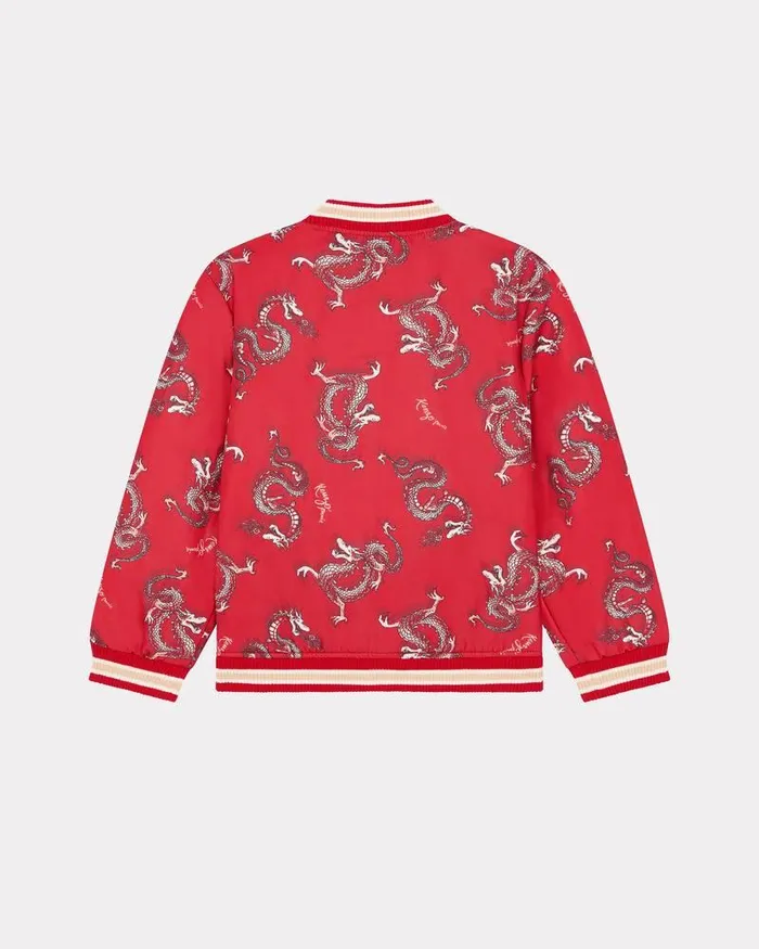 Kenzo Jackets And Coats Kids Year Of The Dragon039 Embroidered Reversible Jacket Medium Red