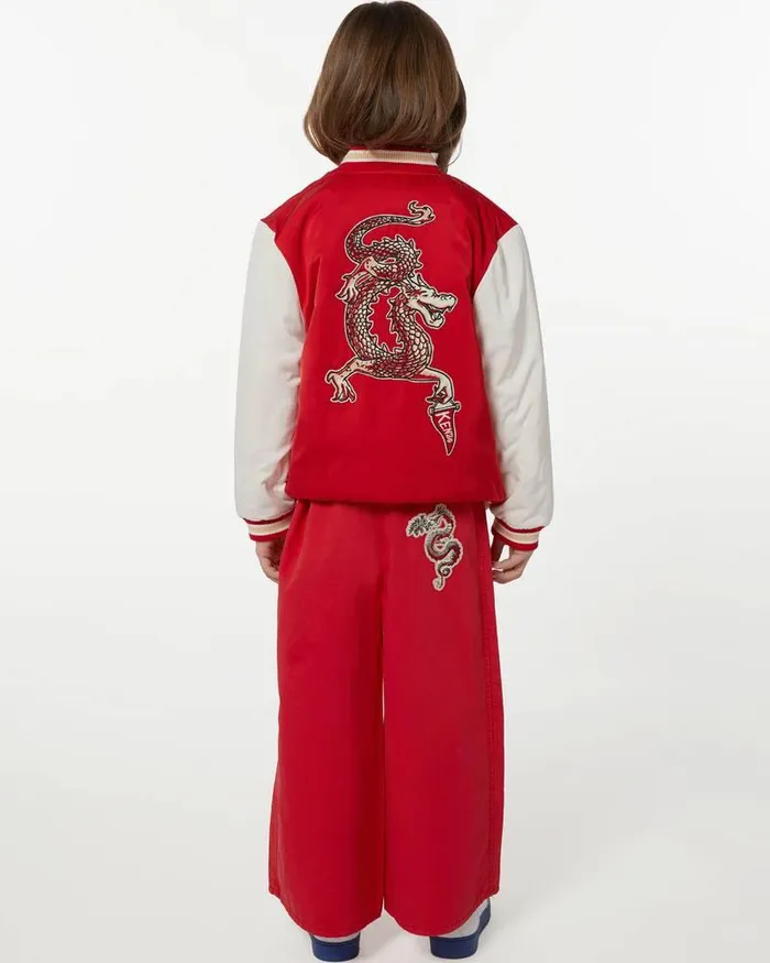 Kenzo Jackets And Coats Kids Year Of The Dragon039 Embroidered Reversible Jacket Medium Red