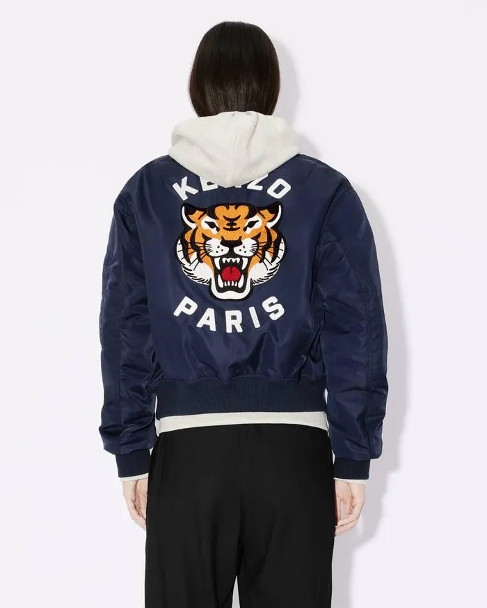 Kenzo Jackets And Coats Women Lucky Tiger039 Bomber Jacket Midnight Blue