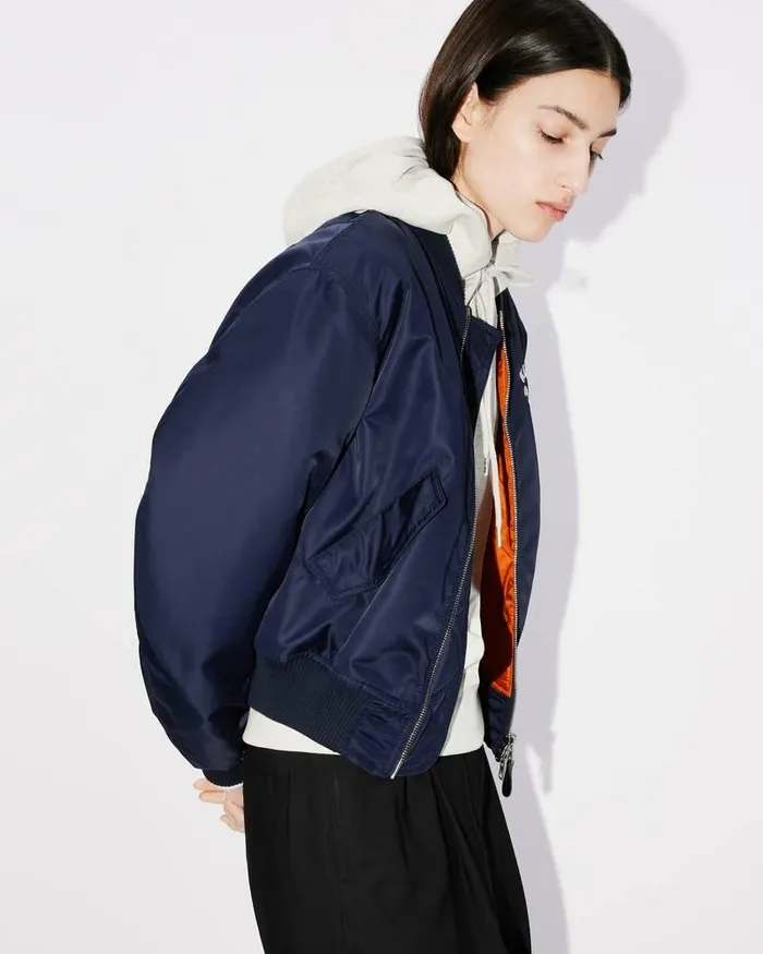 Kenzo Jackets And Coats Women Lucky Tiger039 Bomber Jacket Midnight Blue