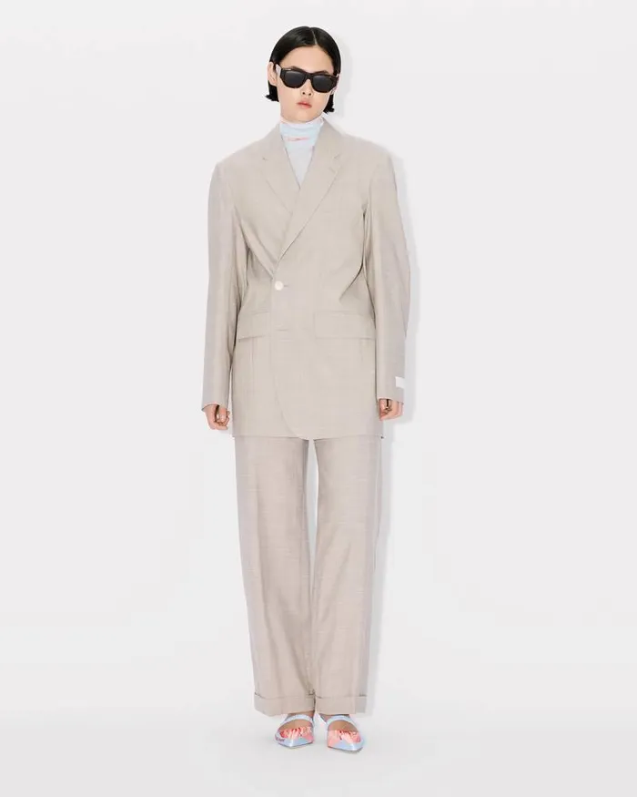 Kenzo Jackets And Coats Women Oversized Tailored Jacket Misty Grey
