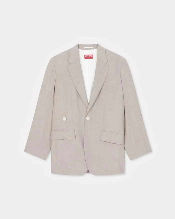 Kenzo Jackets And Coats Women Oversized Tailored Jacket Misty Grey