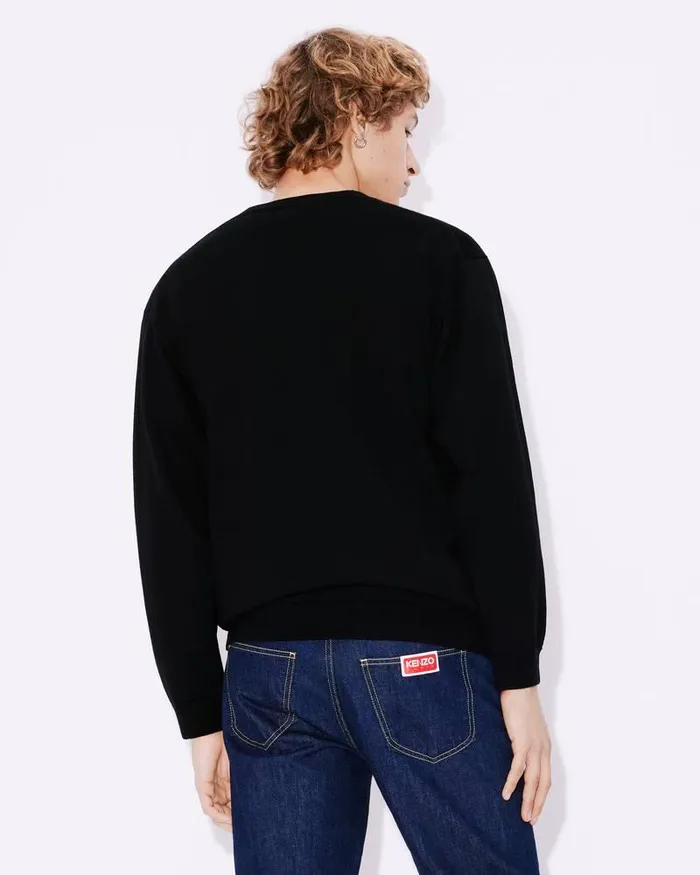 Kenzo Knitwear Men 039Boke Flower039 Embroidered Jumper Black