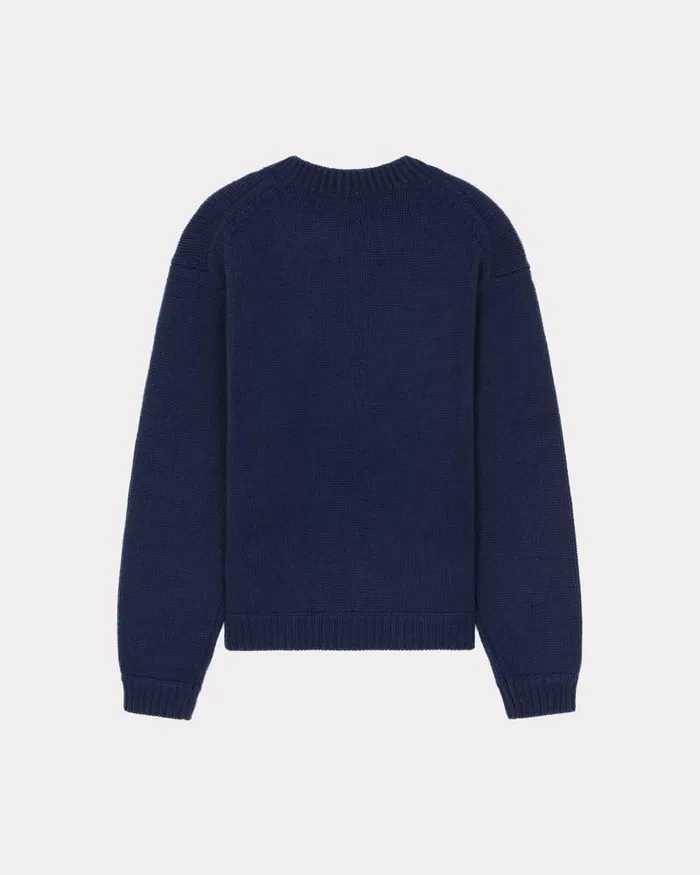 Kenzo Knitwear Women Elephant039 Wool Jumper Midnight Blue