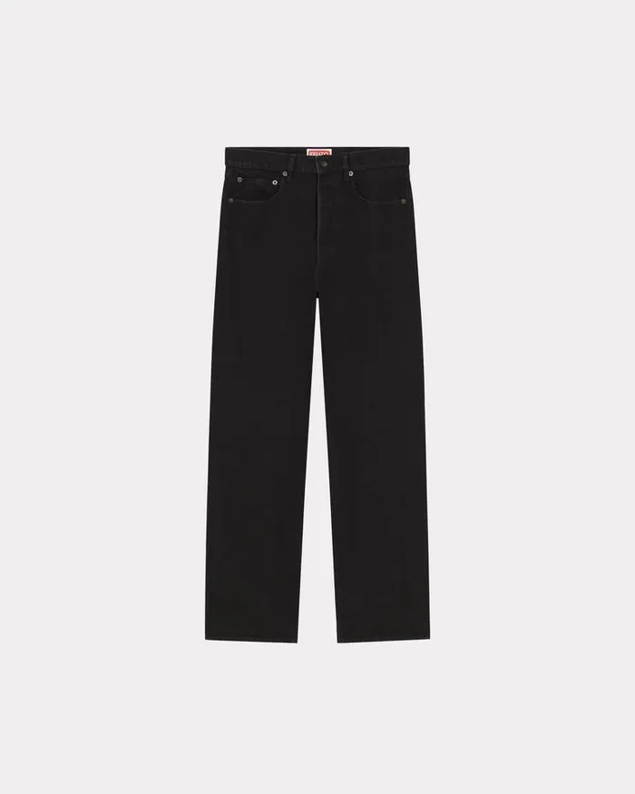 Kenzo Pants And Shorts Men BARA Slim Jeans Rinse Black Denim